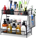 FIXPARTS Countertop Organizer for Bathroom Counter, the Organizer for Bedroom, Spice Rack Organizer for Kitchen Counter Shelf with Small Basket(Black) Home & Garden > Household Supplies > Storage & Organization Fixparts Black (Size 8" x 14" x 16")  