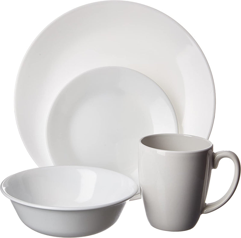 Corelle Livingware 16-Piece Dinnerware Set, Winter Frost White , Service for 4 [DISCONTINUED] (1092896) Home & Garden > Kitchen & Dining > Tableware > Dinnerware Corelle   