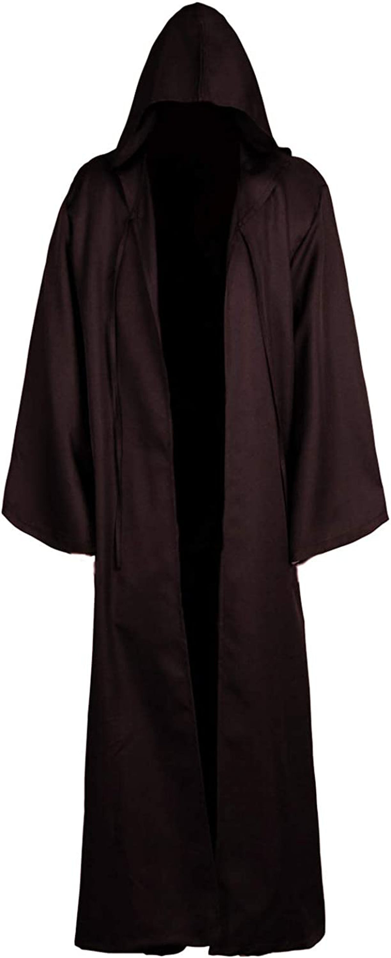 JOYSHOP Men & Kids Tunic Hooded Robe Halloween Cosplay Costume Robe Cloak Cape  JOYSHOP Brown 4X-Large 