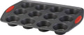 Rachael Ray Yum-O! Nonstick Bakeware 12-Cup Muffin Tin with Grips / Nonstick 12-Cup Cupcake Tin with Grips - 12 Cup, Gray with Red Grips Home & Garden > Kitchen & Dining > Cookware & Bakeware Meyer Corporation Red Grips 12 Cup 