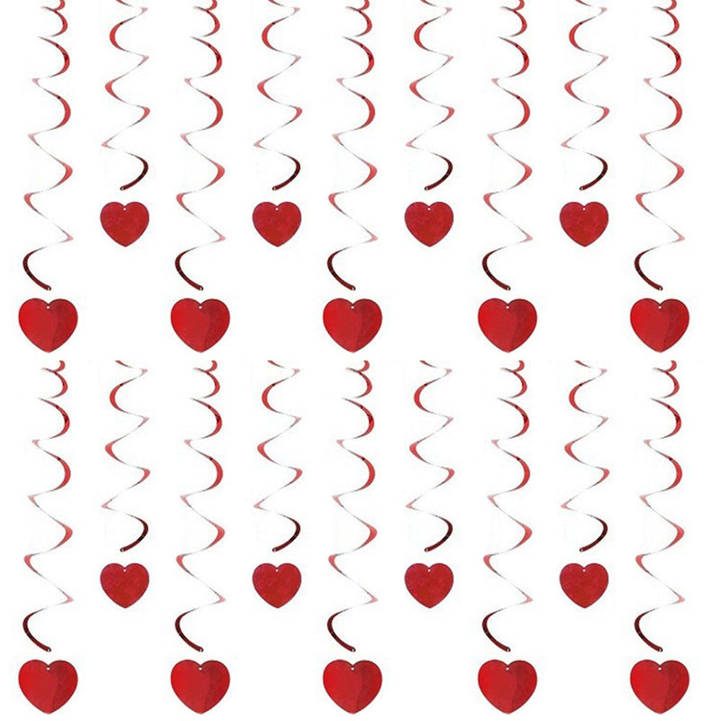Pmedae Valentine'S Day Decoration Love Heart Hanging String Wall Decoration Love Heart Home & Garden > Decor > Seasonal & Holiday Decorations Pomedae   
