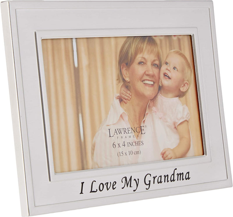 Lawrence Frames Sentiments Collection, Brushed Metal 4 by 6 I Love My Grandpa Picture Frame Home & Garden > Decor > Picture Frames Lawrence Frames I Love Grandma Picture Frame  