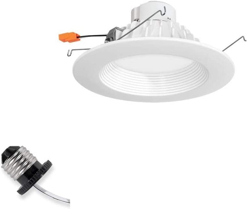 RAB DLED6R9Y 9 Watt 6" round LED Economical Retrofit Downlight 3000K 737 Lumens 120V White, E26 Medium Base Socket Adapter Included, Energy Star Rated, Mercury and UV Free, Rohs Compliant Components Home & Garden > Lighting > Flood & Spot Lights RAB   