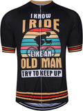 Tewmeu Cycling Jersey Mens Bike Shirt Short Sleeve Breathable Old Man Cycling Jersey Sporting Goods > Outdoor Recreation > Cycling > Cycling Apparel & Accessories Tewmeu Retro X-Large 