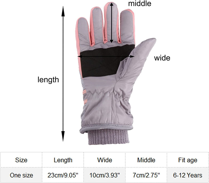 Gloves Mitten Winter Outdoor Boys Girls Snow Skating Snowboarding Windproof Mittens for Women Cold Weather Heated Winter Sporting Goods > Outdoor Recreation > Boating & Water Sports > Swimming > Swim Gloves Bmisegm   