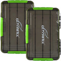 BLISSWILL Fishing Tackle Storage Trays,Fishing Tackle Box,Storage Organizer Box,3600/3700 Tackle Trays with Removable Dividers,Tea-Colored Transparent Waterproof Fishing Tackle Storage Sporting Goods > Outdoor Recreation > Fishing > Fishing Tackle BLISSWILL G: green-2 packs 3700(14x8.7x2.2inch)  