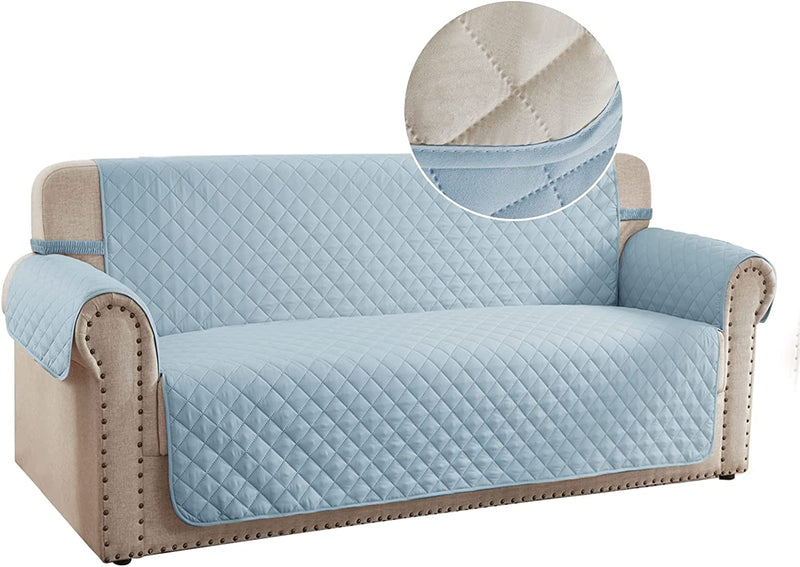 RHF Reversible Sofa Cover, Couch Covers for Dogs, Couch Covers for 3 Cushion Couch, Couch Covers for Sofa, Couch Cover, Sofa Covers for Living Room,Sofa Slipcover,Couch Protector(Sofa:Chocolate/Beige) Home & Garden > Decor > Chair & Sofa Cushions Rose Home Fashion Light Blue/Beige Medium 