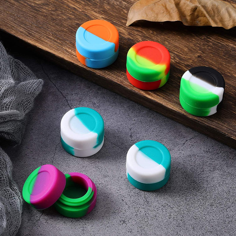 Silicone Wax Containers Non-Stick Silicone Wax Containers Multi Use Storage Jars Oil Concentrate Bottles (100 Pieces,3 Ml) Home & Garden > Decor > Decorative Jars Outus   