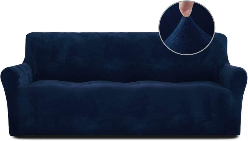 RHF Velvet-Sofa Slipcover, Stretch Couch Covers for 3 Cushion Couch-Couch Covers for Sofa-Sofa Covers for Living Room,Couch Covers for Dogs, Sofa Slipcover,Couch Slipcover(Beige-Sofa) Home & Garden > Decor > Chair & Sofa Cushions Rose Home Fashion Navy Extra Wide Sofa 