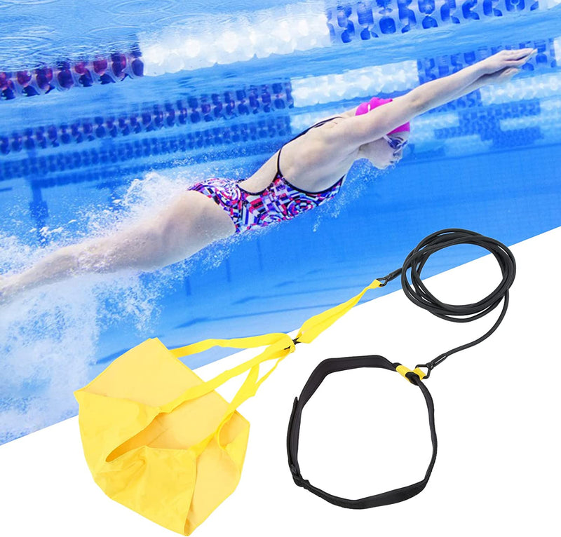 KIWOP Outdoor Equipment Swimming Belt Swimming Training Belt High-Strength Drawstring, Swimming Resistance Umbrella Traction Puller for Adult Freestyle Training Sporting Goods > Outdoor Recreation > Boating & Water Sports > Swimming KIWOP   