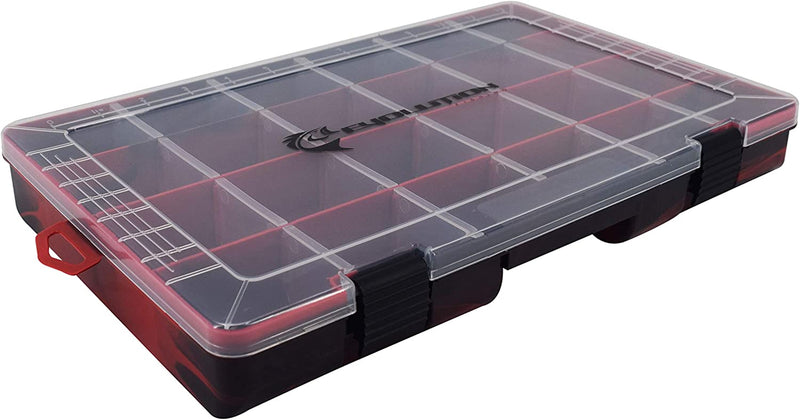 Evolution Outdoor 3700 Drift Series Fishing Tackle Tray – Colored Tackle Box Organizer with Removable Compartments, Clear Lid, 2 Latch Closure, Utility Box Storage Sporting Goods > Outdoor Recreation > Fishing > Fishing Tackle Evolution Outdoor Red 4 pk 