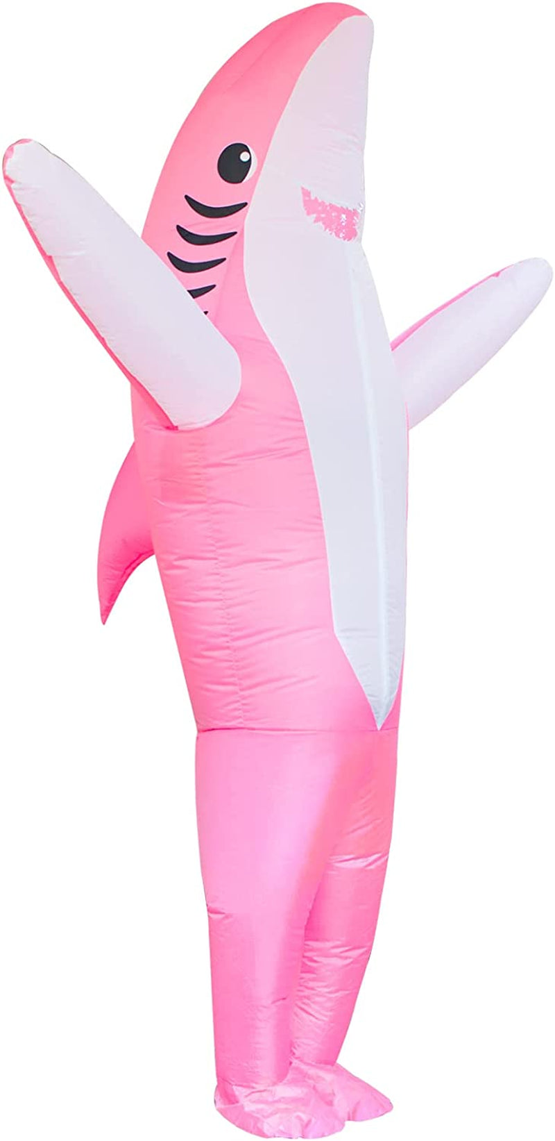 Stegosaurus Inflatable Shark Costume for Adult Funny Inflatable Halloween Costumes Cosplay Fantasy Costume  Stegosaurus Pink  