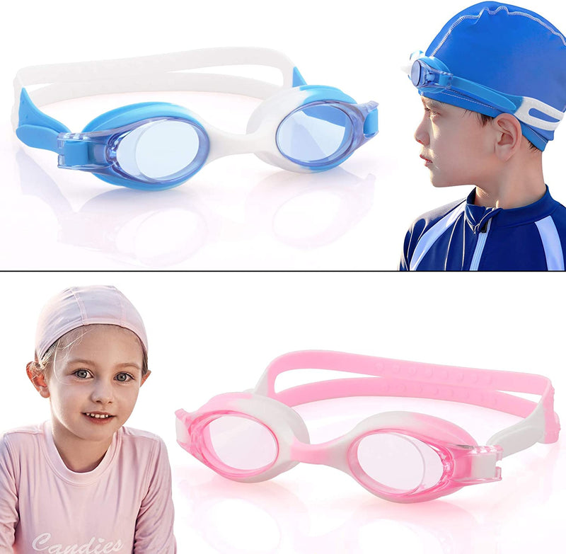 Romoc 2/4 Pack Kids Swimming Goggles,No Leaking,Anti Fog,Uv Protection Swim Glasses Water Goggles Sporting Goods > Outdoor Recreation > Boating & Water Sports > Swimming > Swim Goggles & Masks Romoc   