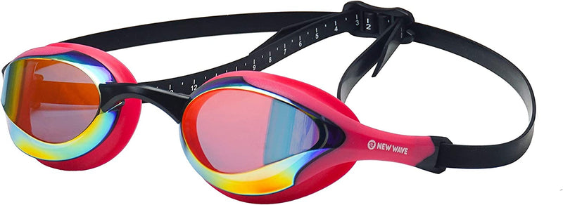 New Wave Swim Goggles with Protective Storage Case - anti Fog Lenses, Four Nose Bridges for Triathlon & Open Water Swimming Sporting Goods > Outdoor Recreation > Boating & Water Sports > Swimming > Swim Goggles & Masks New Wave Swim Buoy Bubble Dreams = Revo Lens in Pink Frames  