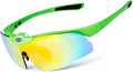 Gaolfuo Polarized Cycling Sunglasses Bicycle Bike Eyewear Goggle Riding Outdoor Sports Fishing Glasses 5 Lens Men Women Sporting Goods > Outdoor Recreation > Cycling > Cycling Apparel & Accessories Gaolfuo Fluorescent Green  