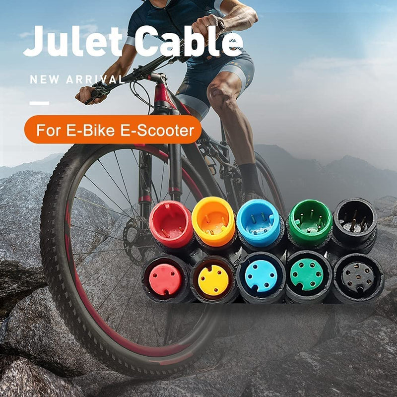 Ebike Extension Cable 2Pin/3Pin/4Pin/5Pin/6Pin Julet Female/Male Single Head DIY Waterproof Line for Electric Motorbike Kit Light Throttle Ebrake Display Sporting Goods > Outdoor Recreation > Cycling > Bicycles YUNNY Ebike Kit Store   