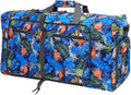 Woogwin Travel Duffel Bag Large Foldable Waterproof Overnight Bag for Beach Swim Bags Pool Sports Gym (60L Black) Home & Garden > Household Supplies > Storage & Organization woogwin Light Blue Leaf  