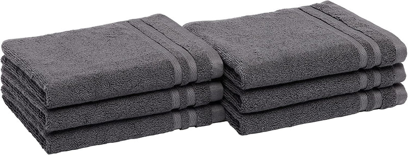 Cotton Bath Towels, Made with 30% Recycled Cotton Content - 2-Pack, White Home & Garden > Linens & Bedding > Towels KOL DEALS Dark Grey Hand Towels 