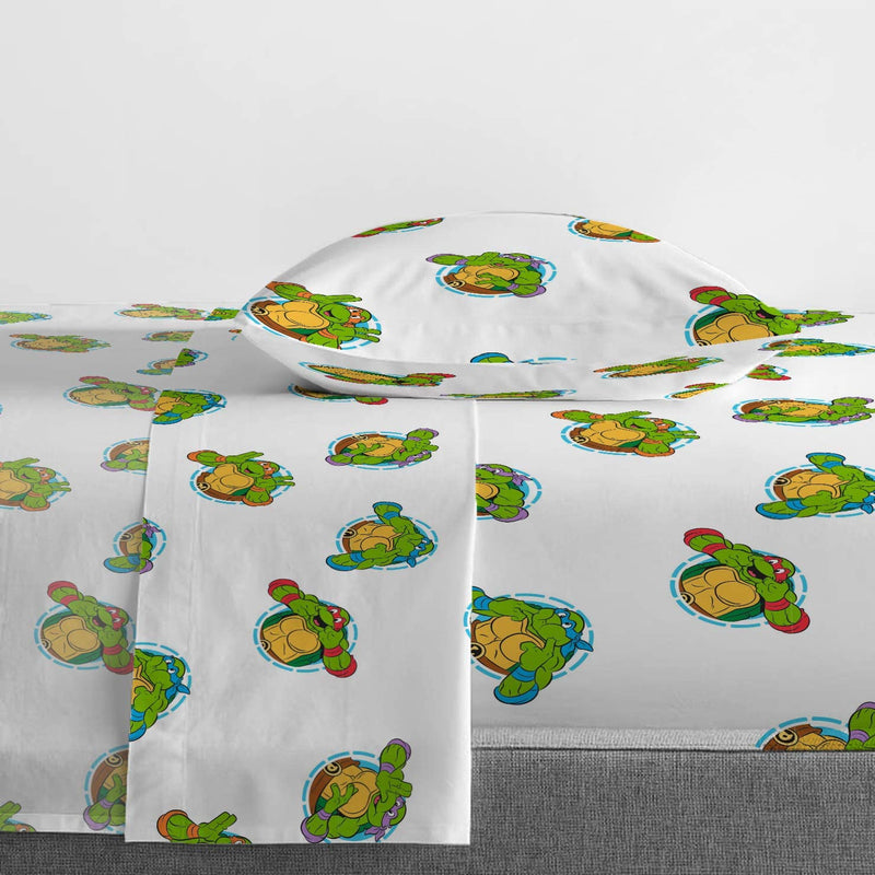 Nickelodeon Teenage Mutant Ninja Turtles Green Bricks 4 Piece Toddler Bed Set - Includes Reversible Comforter & Sheet Set Bedding - Super Soft Fade Resistant Microfiber (Official Nickelodeon Product) Home & Garden > Linens & Bedding > Bedding Jay Franco   
