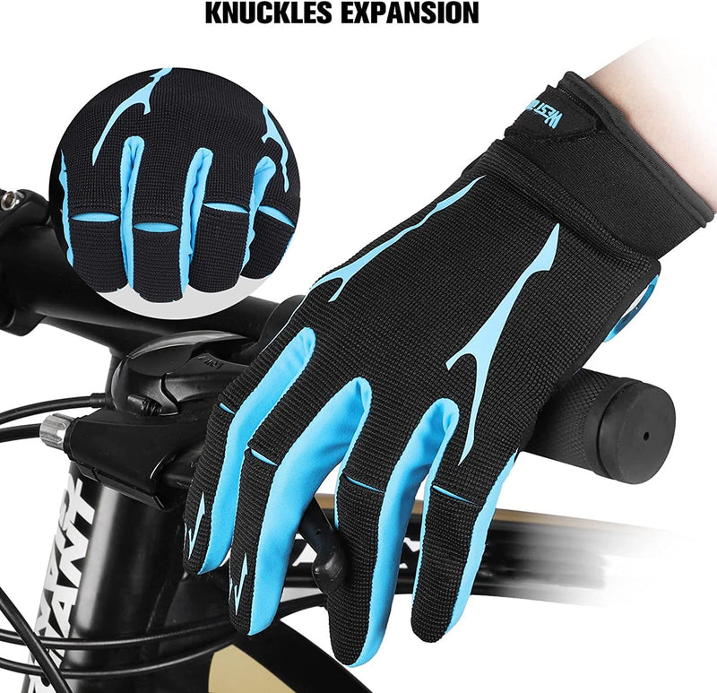 Mountain Bike Gloves Full Finger Touch Screen Gloves Anti-Skid Cycling Gloves Wear-Resistant Breathable Women and Men Gel Palm Mittens Shock-Absorbing MTB Gloves Road Bicycle Gloves Sporting Goods > Outdoor Recreation > Boating & Water Sports > Swimming > Swim Gloves Mengk   