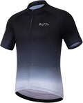 ROTTO Cycling Jersey Mens Bike Shirt Short Sleeve Gradient Color Series Sporting Goods > Outdoor Recreation > Cycling > Cycling Apparel & Accessories ROTTO B1 Black-white X-Large 