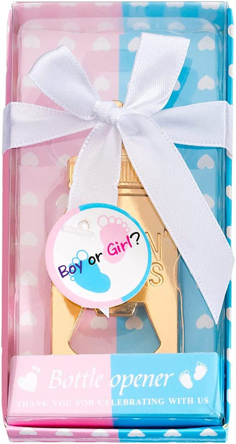 24Pack Baby Bottle Openers for Baby Shower Favors Gifts, Decorations Souvenirs, Poppin Bottles Openers with Gifts Box Used for Guests Gender Reveal Party Favors (24, Blue and Pink) Home & Garden > Decor > Seasonal & Holiday Decorations Wxzumg   