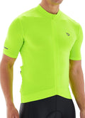 BALEAF Men'S Cycling Jersey Bike Shirt Short Sleeve Full Zip Pockets Tops Bicycle Biking Breathable Reflective UPF 50+ Sporting Goods > Outdoor Recreation > Cycling > Cycling Apparel & Accessories BALEAF 04-fluorescent Green Medium 