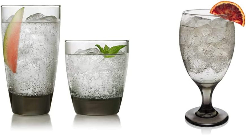 Libbey Classic Smoke 16-Piece Tumbler and Rocks Glass Set Home & Garden > Kitchen & Dining > Tableware > Drinkware Libbey Smoke Glass + Glass, Set of 6 Standard Packaging