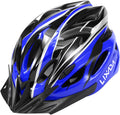 Lixada Adult Bike Helmet Mountain Bike Helmet MTB Bicycle Cycling Helmets Adjustable Dial-Fit Integrally Molding Lightweight Helmets Sporting Goods > Outdoor Recreation > Cycling > Cycling Apparel & Accessories > Bicycle Helmets Lixada Black&Blue with LED Taillight  