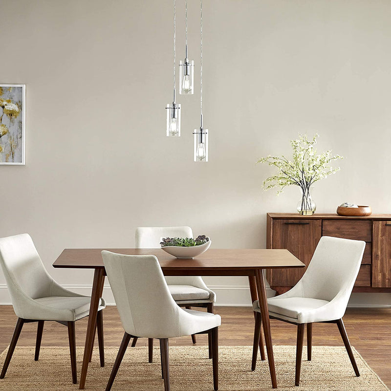 Linea Di Liara Effimero 3-Light Cluster Pendant Lights Stairwell Lighting Small Chandelier Brushed Nickel Modern Chandelier Light Fixture Foyer Chandeliers Entryway High Ceiling Staircase Lights Home & Garden > Lighting > Lighting Fixtures Linea di Liara   