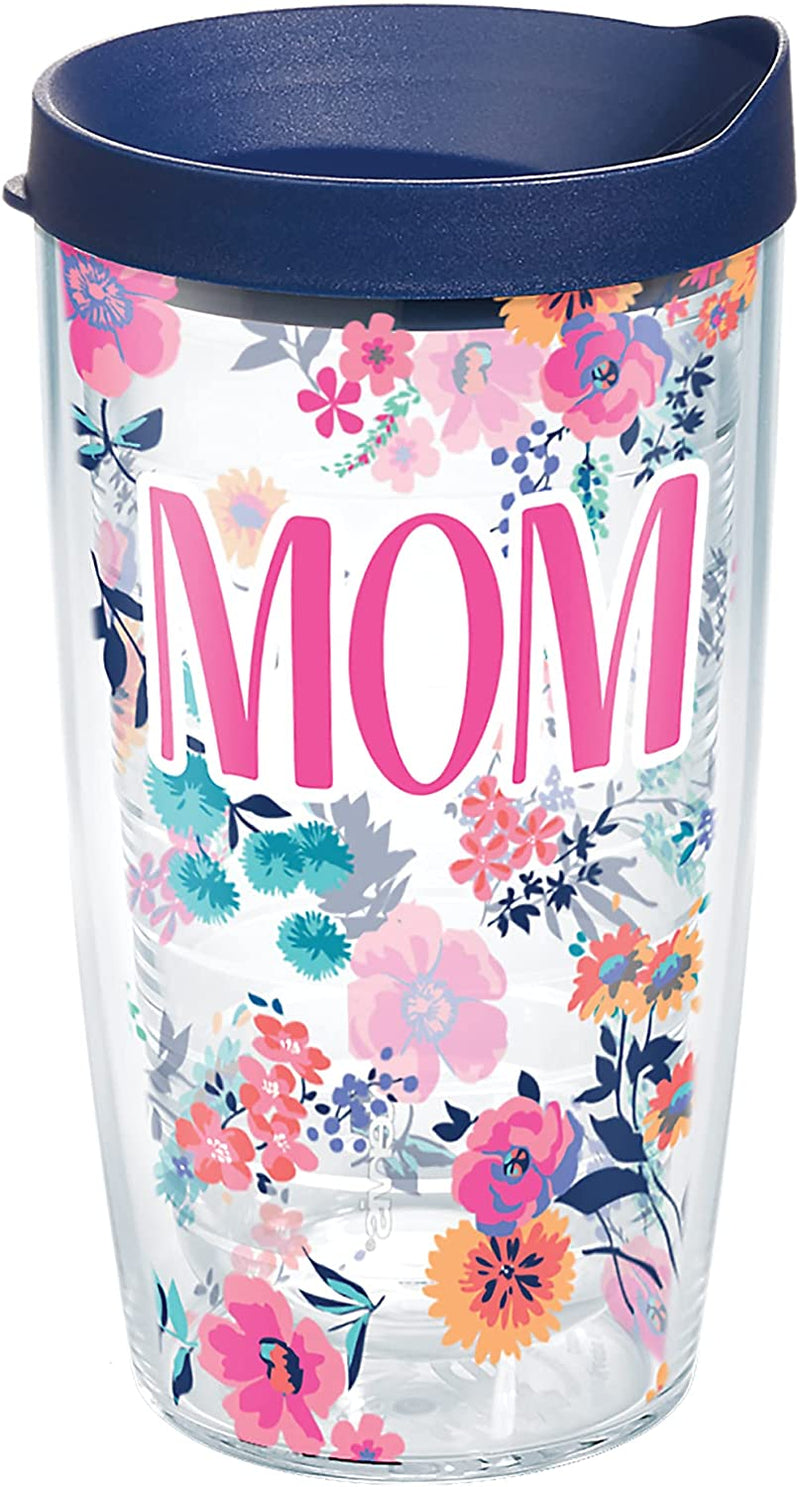 Tervis Made in USA Double Walled Dainty Floral Mother'S Day Insulated Tumbler Cup Keeps Drinks Cold & Hot, 16Oz, Gigi Home & Garden > Kitchen & Dining > Tableware > Drinkware Tervis Mom 16oz 