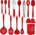 Kitchen Utensils Set,Silicone Cooking Utensils Set 15Pcs,Non-Stick Silicone Kitchen Utensils Set,Heat Resistant 446°F Cooking Spoons,Kitchen Tool Set,Kitchen Essentials for New Home (Non Toxic) Home & Garden > Kitchen & Dining > Kitchen Tools & Utensils XIQWA Red  