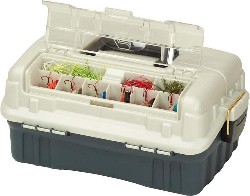 Plano 7602Flipsider Two Tray Tackle Box (Blue/Silver) Sporting Goods > Outdoor Recreation > Fishing > Fishing Tackle Barnett   