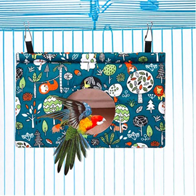 Cage Accessories Parakeet Shed Plush Warm Fluffy Hideaway Sleeping Bed Pet Tent Parrot Hammock Bird Hut(M,Blue) Animals & Pet Supplies > Pet Supplies > Bird Supplies > Bird Cages & Stands BAUT   
