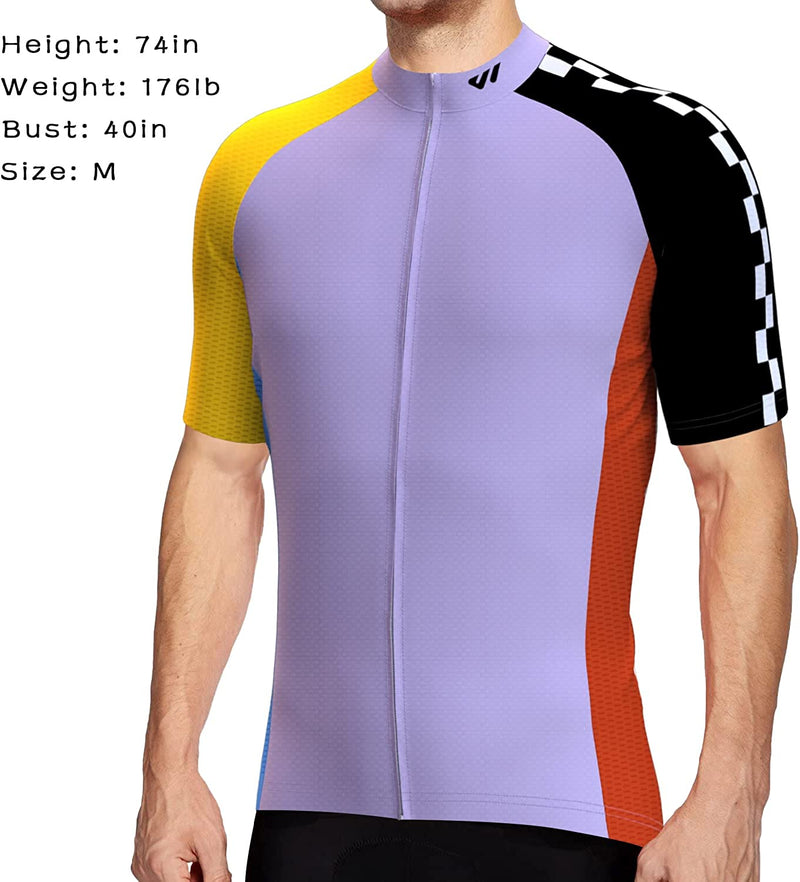 Lo.Gas Cycling Jersey Men Short Sleeve Bike Biking Shirts Full Zip with Pockets Road Bicycle Clothes Sporting Goods > Outdoor Recreation > Cycling > Cycling Apparel & Accessories Lo.gas   