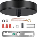 Adcssynd Chandelier Canopy, 5 Inches Steel Light Canopy Kit, Universal Ceiling Light Plate with All Mounting Hardware, Black Canopy Kit for Chandelier or Pendant Light, Light Fixture Cover Plate