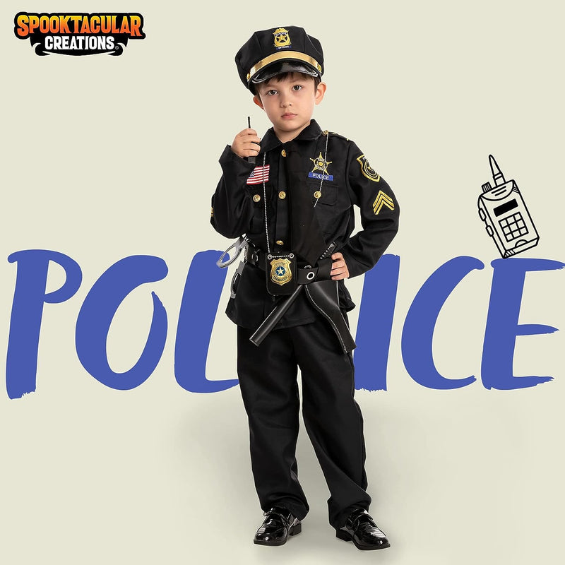 Spooktacular Creations Police Costume for Kids, Cop Costume Outfit Set for Halloween Role-Playing, Themed Parties  Spooktacular Creations   