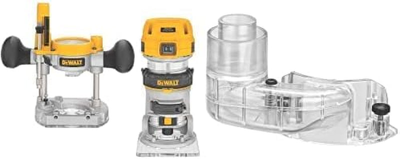 DEWALT Router Fixed/Plunge Base Kit, Variable Speed, 1.25-HP Max Torque (DWP611PK) Sporting Goods > Outdoor Recreation > Fishing > Fishing Rods DEWALT w/ Dust Collect Adaptor for Fixed Base  
