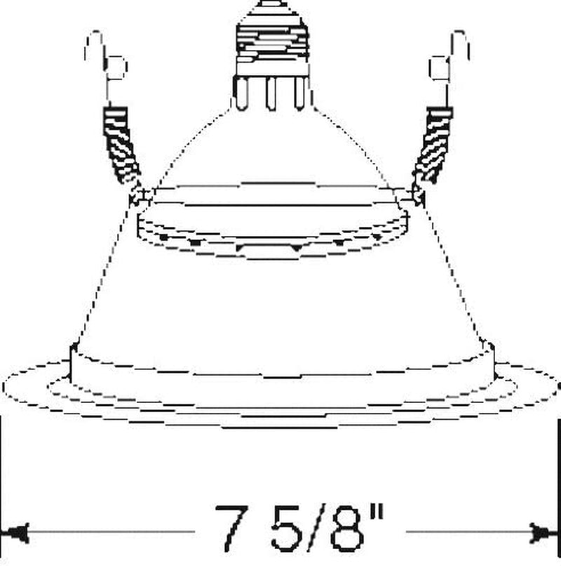 Juno 27B-WH Tapered Downlight Cone 75 Watts, 6 Inch, White Trim with Black Alzak