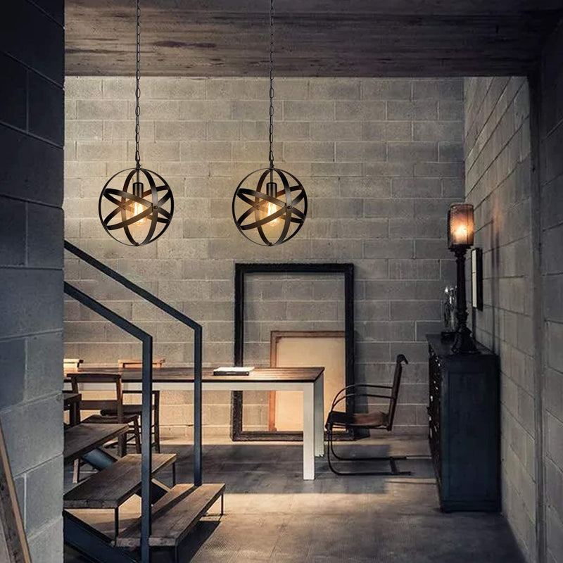 Pendant Light, Tomshine Plug in Hanging Light,Rustic Metal Chandelier Light Fixture for Kitchen Dining Room Farmhouse