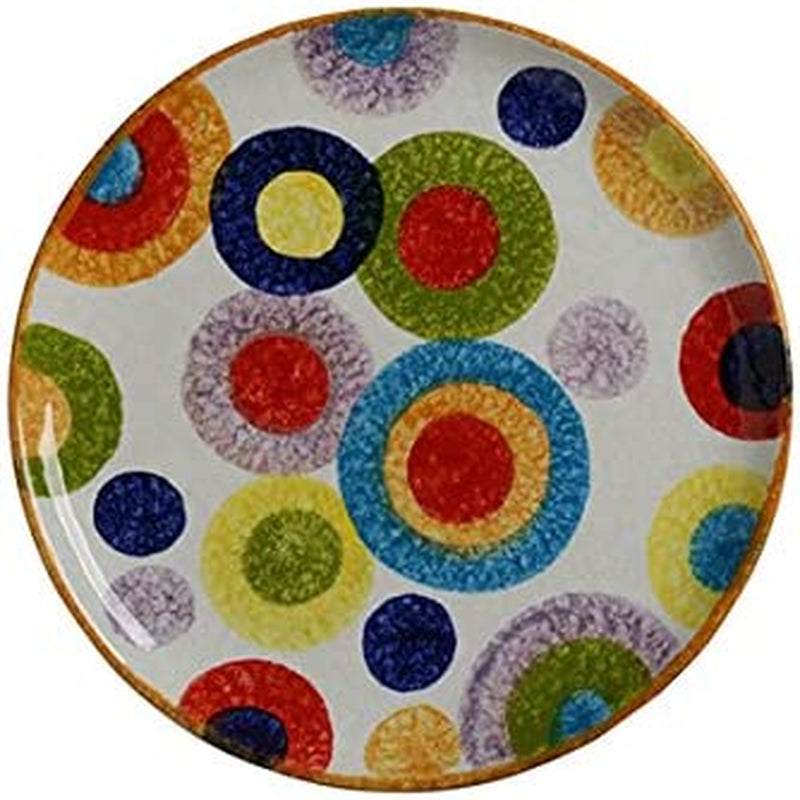 Sugar Bowl with Lid, Ceramic Dish Italian Dinnerware - Circle Candy Bowl with Lid - Bright, Colorful and Handmade in Italy from Our POP Collection Home & Garden > Kitchen & Dining > Tableware > Dinnerware EMBRACE LA GRANDE VITA CIRCLES Dinner Plate 