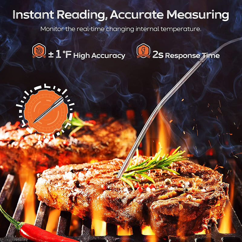Digital Meat Thermometer for Cooking, 2022 Upgraded Touchscreen LCD Large Display Instant Read Food Thermometer with Backlight, Long Probe, Kitchen Timer, Cooking Thermometer for Bbq,Oven Home & Garden > Kitchen & Dining > Kitchen Tools & Utensils Pilita   