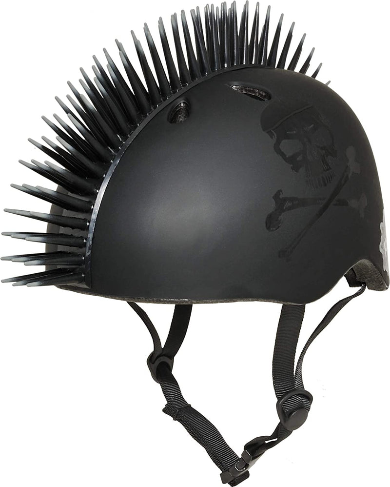 Krash! Youth 8+ Mohawk Helmets Sporting Goods > Outdoor Recreation > Cycling > Cycling Apparel & Accessories > Bicycle Helmets C-Preme Jolly Roger Black  
