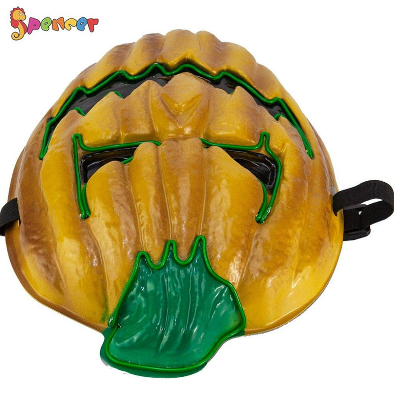 Spencer Halloween Scary Pumpkin Mask 4 Mold Led Glowing Light up Costume Cosplay Mask for Halloween Party Decorations with 2AA Batteries Apparel & Accessories > Costumes & Accessories > Masks SpencerToys   