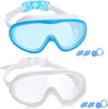 Kabuda 2 Pack Swim Goggles, Swimming Glasses for Adult Men Women Youth, anti Fog UV400 Sporting Goods > Outdoor Recreation > Boating & Water Sports > Swimming > Swim Goggles & Masks KABUDA White & Blue/White  