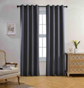Miuco Room Darkening Texture Thermal Insulated Blackout Curtains for Bedroom 1 Pair 52X63 Inch Black Home & Garden > Decor > Window Treatments > Curtains & Drapes MIUCO Dark Grey 52x84 inch 