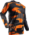Men'S Mountain Bike Shirts Long Sleeve MTB Off-Road Motocross Jersey Quick Dry&Moisture-Wicking Sporting Goods > Outdoor Recreation > Cycling > Cycling Apparel & Accessories Wisdom Leaves Downhill/Camo-orange Small 