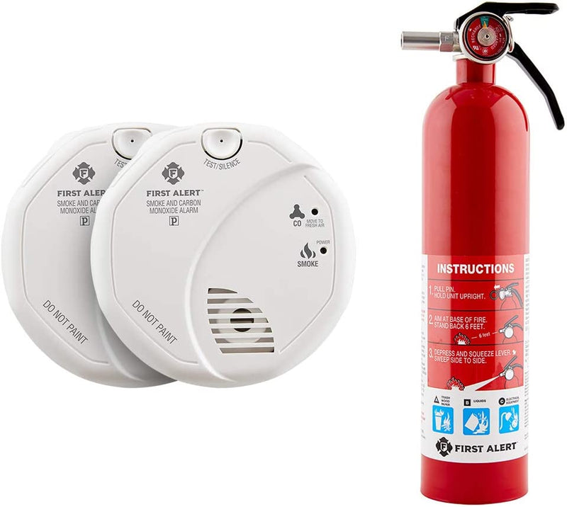 First Alert DHOME1 FE1A10G195 Fire Extinguisher, 2.5 Lb, Pewter Sporting Goods > Outdoor Recreation > Fishing > Fishing Rods First Alert HOME1 Fire Ext. & SCO5CN 2-Pack Alarm Bundle Fire Extinguisher 