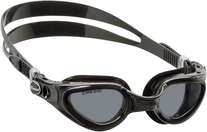 Cressi Adult Swimming Goggles with Flat Lenses for Natural Vision | Right Made in Italy