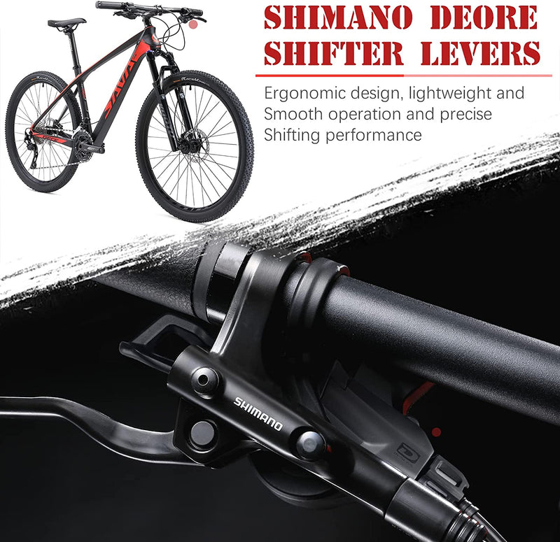 SAVADECK Carbon Fiber Mountain Bike, DECK6.0 15''/17''/19'' Carbon Frame 27.5/29'' Wheels MTB Bicycle 30 Speed with Shimano DEORE M6000 Groupsets